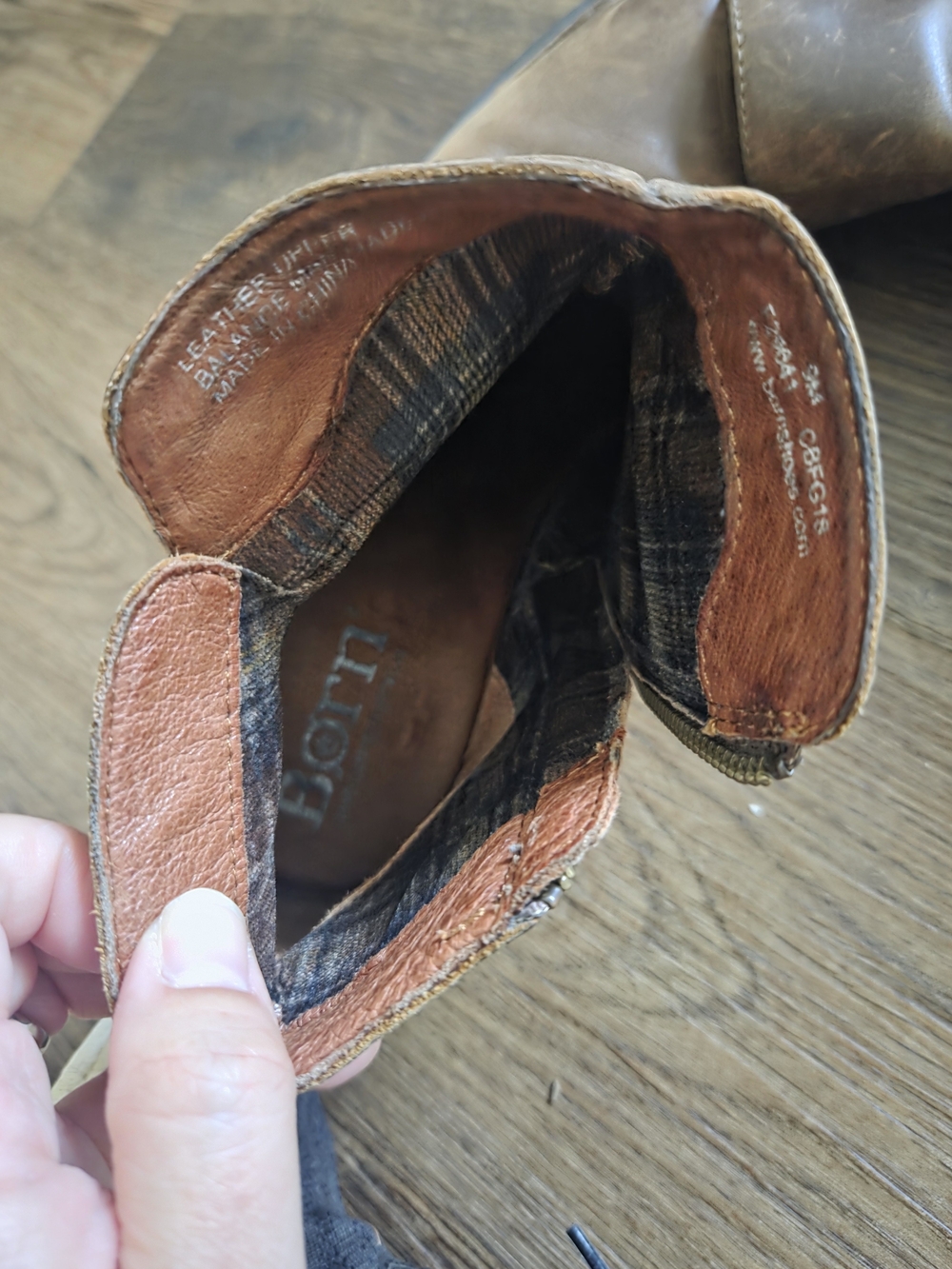 Born Brown Leather Ankle Boots with Side Buckle - Picture 8 of 8